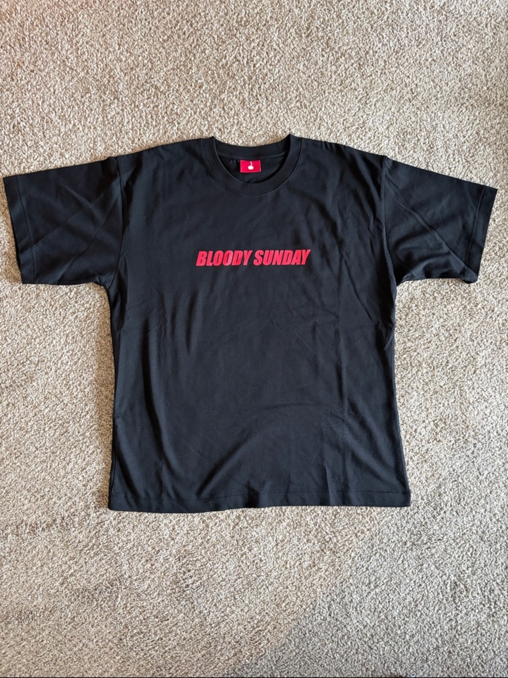 Bloody Sunday Graphic Tee - Black with Red Print
